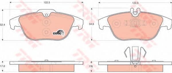GDB1738 TRW Тормозные колодки