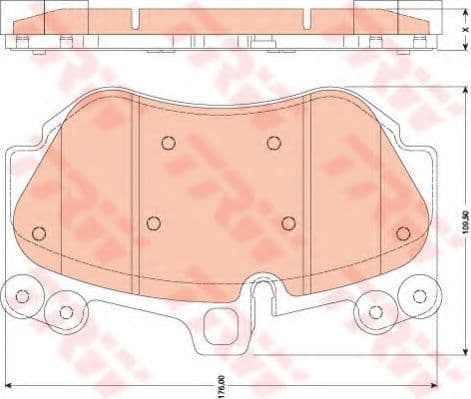GDB1764 TRW Гальмівні колодки для Porsche Cayenne