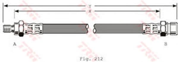 PHB124 TRW Гальмівний шланг для Renault 4