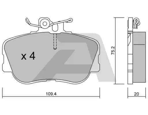 bpmb1009 Aisin Тормозные колодки для Mercedes C-Class