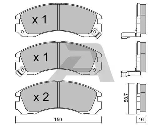 BPMI1902 Aisin Тормозные колодки