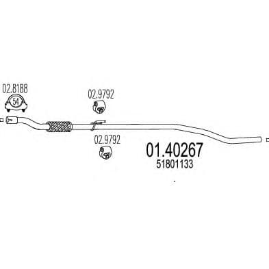 01.40267 MTS Приемная труба