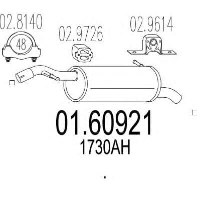 01.60921 MTS Глушитель выхлопных газов конечный