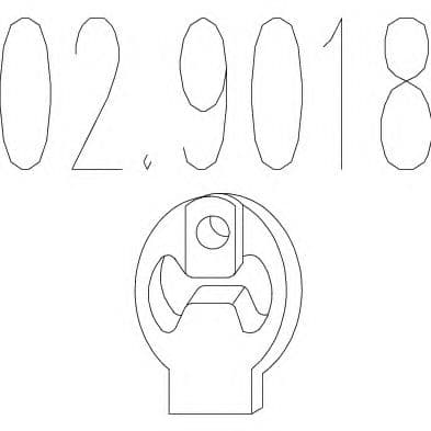 02.9018 MTS Кронштейн кріплення вихлопної магістралі
