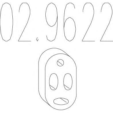 02.9622 MTS Кронштейн кріплення вихлопної магістралі