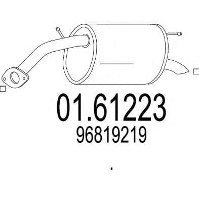 01.61223 MTS Глушник вихлопних газів кінцевий для Chevrolet Spark