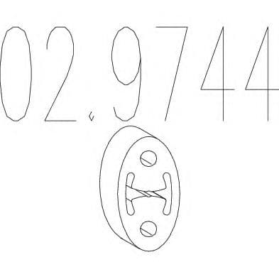 02.9744 MTS Кронштейн кріплення вихлопної магістралі