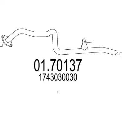 0170137 MTS Приймальна труба для Toyota Land Cruiser Prado (120, 150)