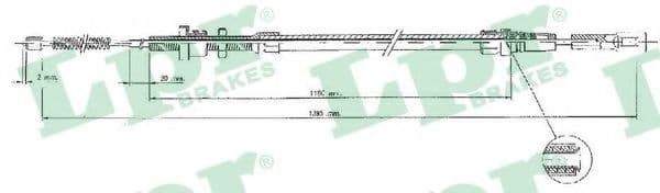 C0091B LPR Трос ручного тормоза