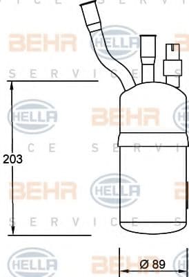 8FT 351 192-321 Behr Hella Осушувач кондиціонера