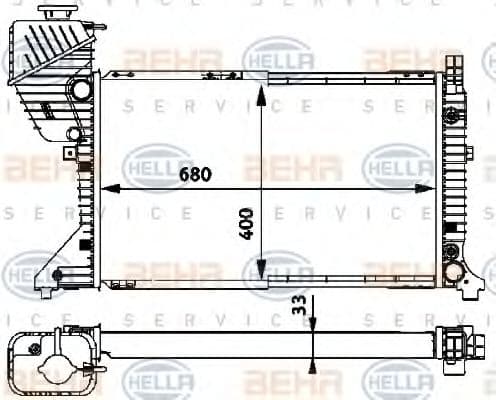 8MK 376 722-261 Behr Hella Радиатор охлаждения двигателя для Mercedes Sprinter