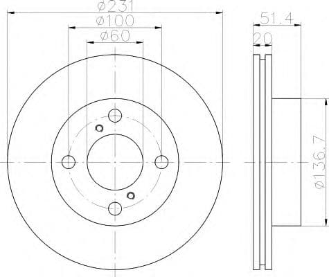 8DD 355 116-501 Behr Hella Гальмівний диск