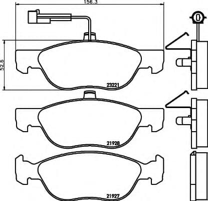 8DB 355 007-901 Behr Hella Тормозные колодки