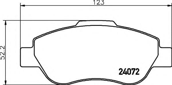 8DB 355 011-241 Behr Hella Тормозные колодки для Fiat Panda