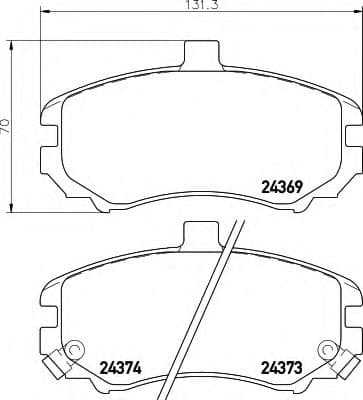 8DB 355 012-471 Behr Hella Гальмівні колодки для Hyundai Elantra