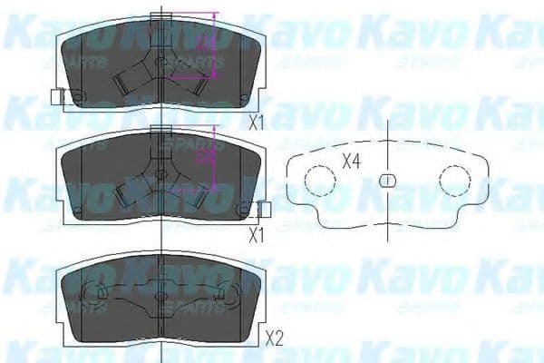 KBP-1501 Kavo Parts Гальмівні колодки