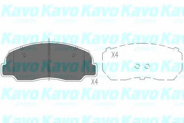 KBP-1504 Kavo Parts Гальмівні колодки
