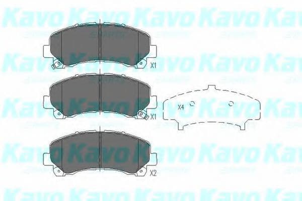 KBP-3515 Kavo Parts Гальмівні колодки для Isuzu D-Max