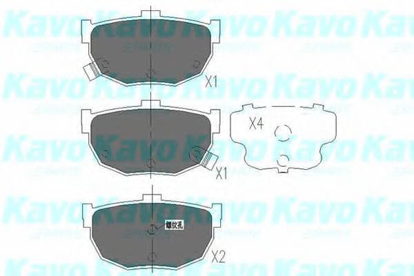 KBP-6544 Kavo Parts Гальмівні колодки