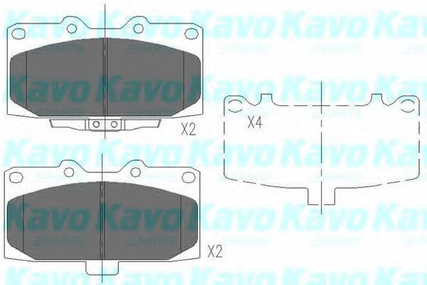 KBP-8003 Kavo Parts Гальмівні колодки