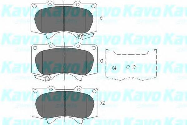 KBP-9020 Kavo Parts Гальмівні колодки
