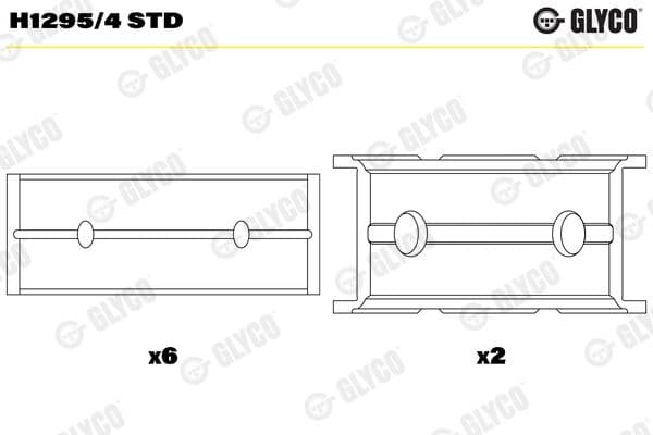 H1295/4 STD Glyco Подшипник коленвала