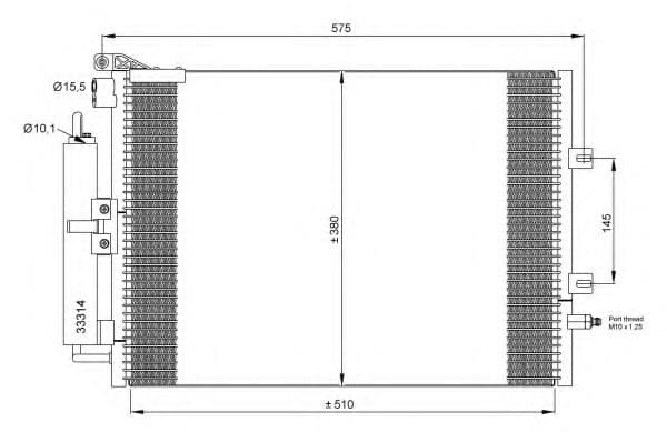 35897 NRF Радіатор кондиціонера