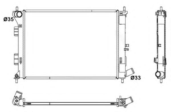 53171 NRF Радіатор охолодження двигуна