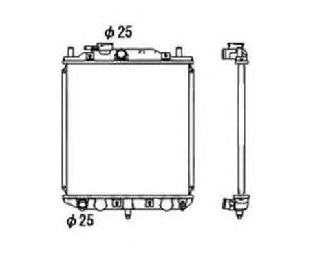 53673 NRF Радіатор охолодження двигуна