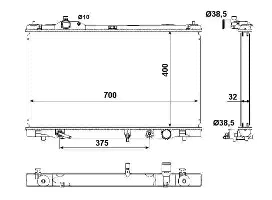 50137 NRF Радиатор охлаждения двигателя для Lexus IS