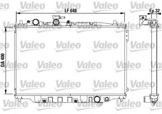 732538 Valeo Радиатор охлаждения двигателя для Mazda 626