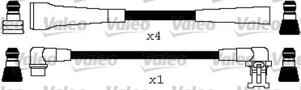 346638 Valeo Комплект дротів запалювання для Volvo 340-360