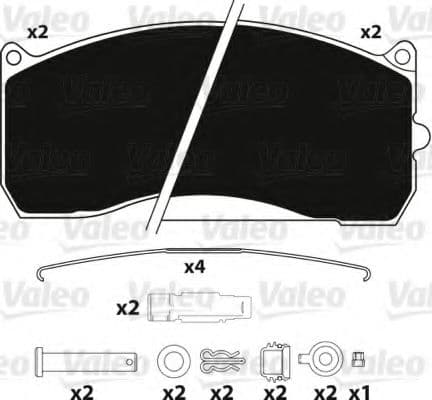 882210 Valeo Гальмівні колодки
