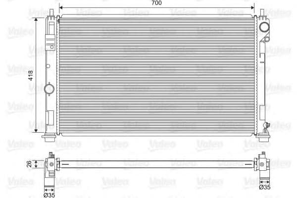 701571 Valeo Радіатор охолодження двигуна