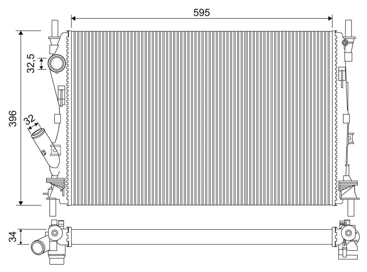 701950 Valeo Радіатор охолодження двигуна