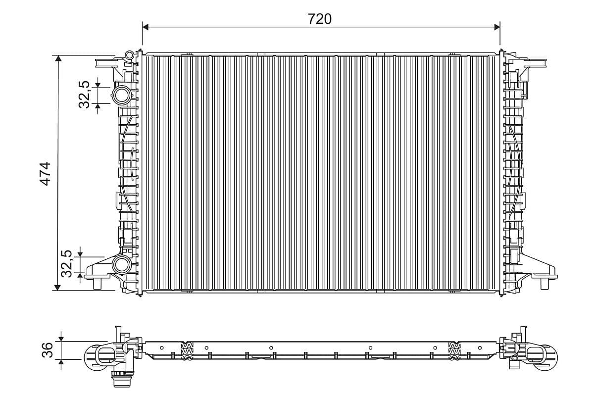 701292 Valeo Радиатор охлаждения двигателя