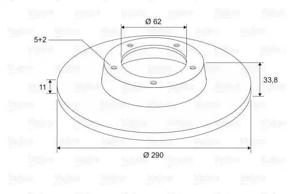 197655 Valeo Гальмівний диск для Toyota Avensis