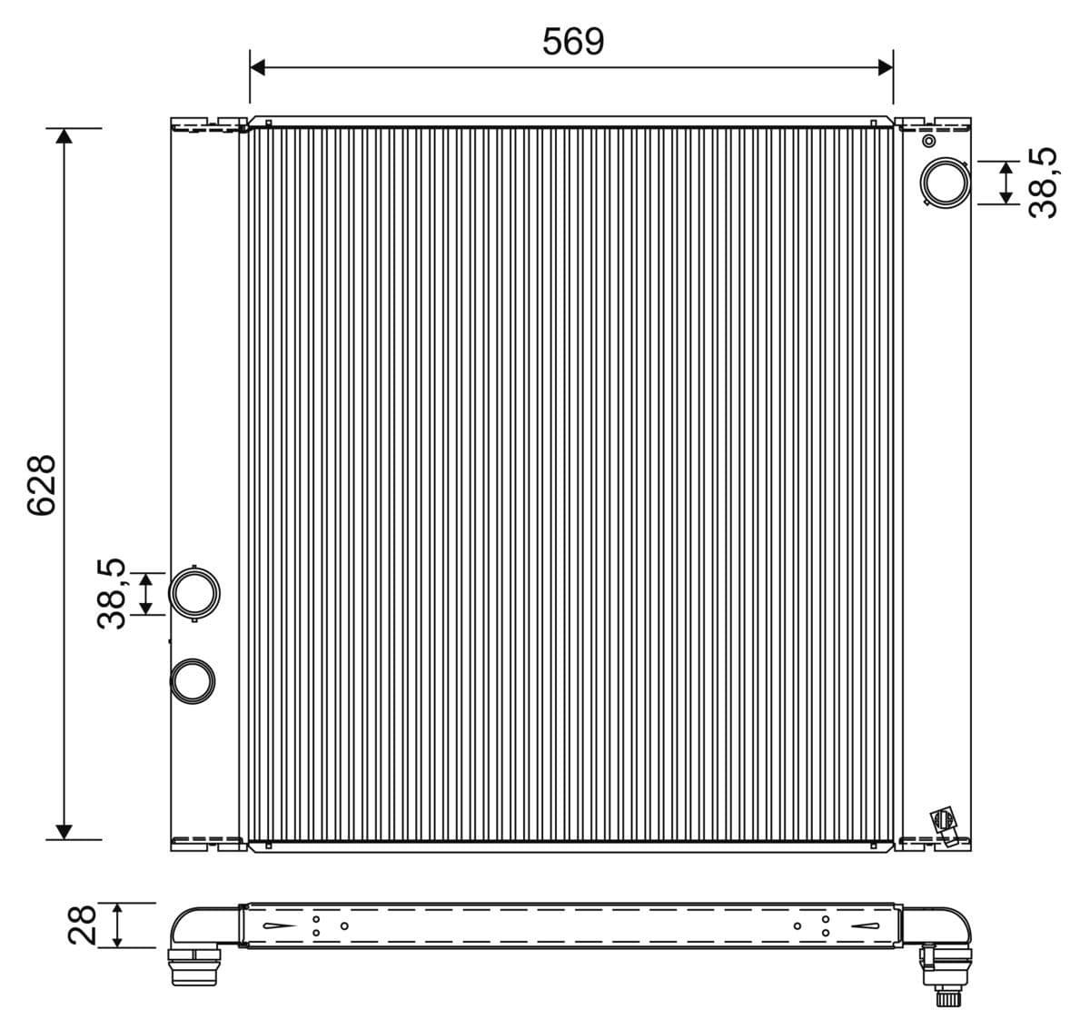 701270 Valeo Радіатор охолодження двигуна для Land Rover Range Rover