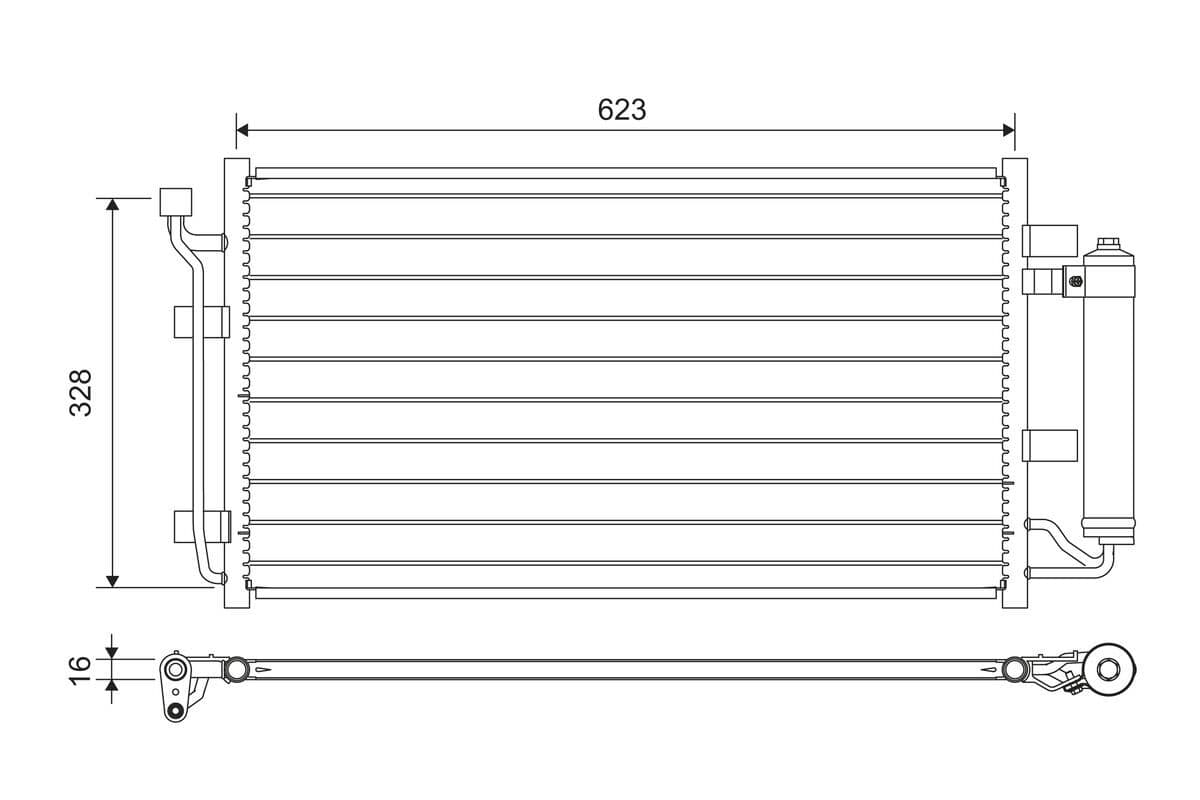 822646 Valeo Радиатор кондиционера для Nissan Leaf
