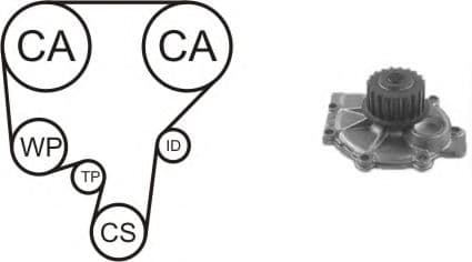 WPK-146502 Airtex Комплект ремня ГРМ + помпа