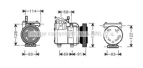 HYAK199 AVA Quality Cooling Компресор кондиціонера для Hyundai Getz