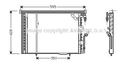 MS5195 AVA Quality Cooling Радіатор кондиціонера для Mercedes 190