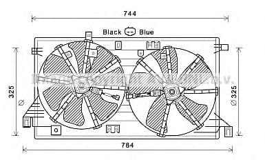 MZ7550 AVA Quality Cooling Вентилятор системы охлаждения двигателя для Mazda 3