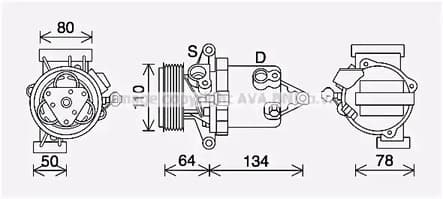 DNAK437 AVA Quality Cooling Компрессор кондиционера