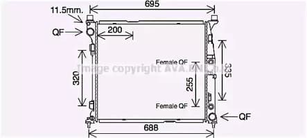 ms2694 AVA Quality Cooling Радиатор охлаждения двигателя