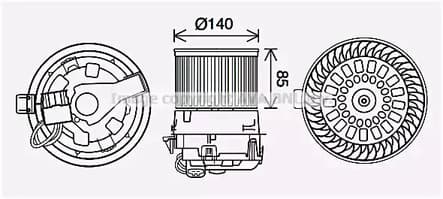 pe8558 AVA Quality Cooling Вентилятор салону