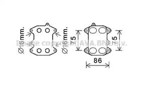 VN3388 AVA Quality Cooling Масляный радиатор двигателя