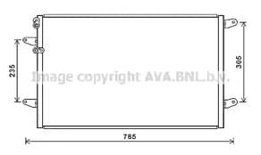 vn5379 AVA Quality Cooling Радиатор кондиционера для Volkswagen Phaeton