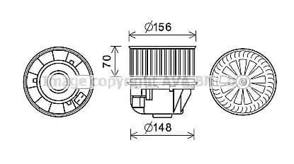 fd8613 AVA Quality Cooling Вентилятор салона