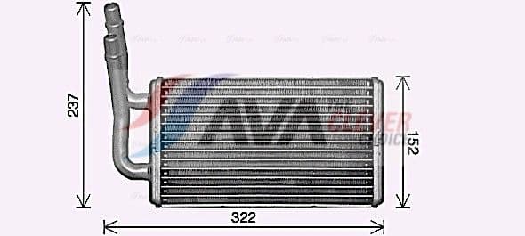 fd6661 AVA Quality Cooling Радіатор пічки